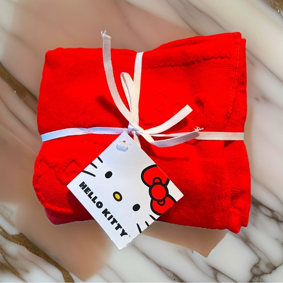 Hello Kitty by Sanrio Other - Hello Kitty Clearance Price is Firm! Red Plush Hello Kitty Embossed Wash Cloths